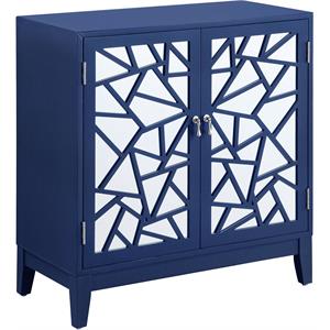 bowery hill contemporary wood console table in blue finish