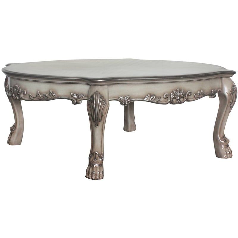 Bowery Hill Contemporary Coffee Table in Vintage Bone White