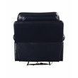 Bowery Hill Contemporary Recliner in Navy Leather-Gel Match