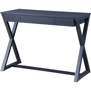bowery hill contemporary wood console table in black finish