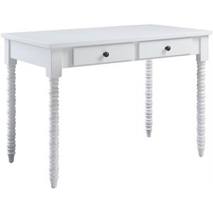 bowery hill contemporary wood console table in white finish