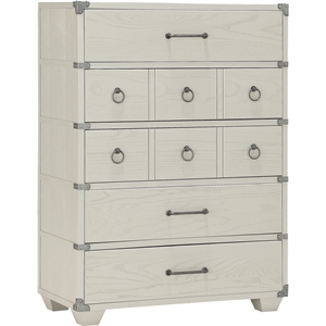 bowery hill transitional wood chest in gray