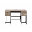 Bowery Hill Modern Metal Desk in Black