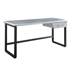 bowery hill modern metal desk in aluminum