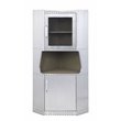 Bowery Hill Modern Metal Cabinet in Aluminum