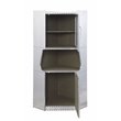 Bowery Hill Modern Metal Cabinet in Aluminum