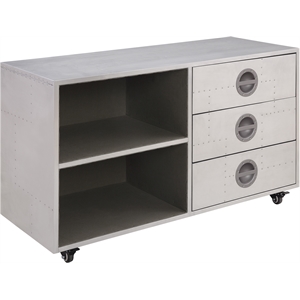bowery hill contemporary cabinet in aluminum chrome