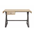 Bowery Hill Modern Desk in Gold Aluminum