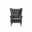 Bowery Hill Modern Accent Chair in Gray Velvet
