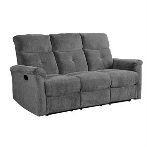 bowery hill contemporary sofa in gray chenille