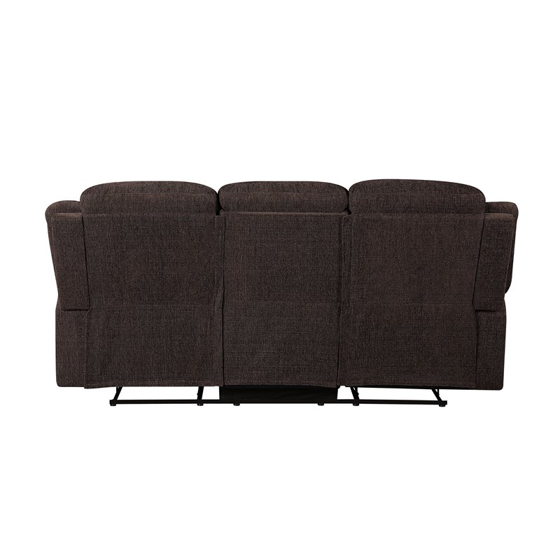 Bowery Hill Contemporary Sofa in Brown Chenille