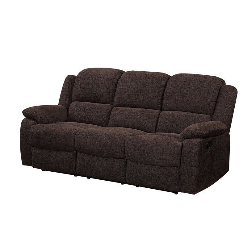 Bowery Hill Contemporary Sofa in Brown Chenille