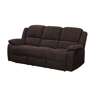 bowery hill contemporary sofa in brown chenille