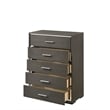 Bowery Hill Contemporary Wood Chest in Gray Oak