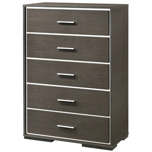 bowery hill contemporary wood chest in gray oak