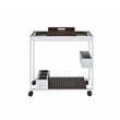 Bowery Hill Contemporary Metal Serving Cart in Chrome