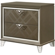 Bowery Hill Contemporary Nightstand in Dark Champagne