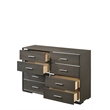 Bowery Hill Contemporary Wood Dresser in Gray Oak