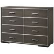 Bowery Hill Contemporary Wood Dresser in Gray Oak