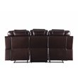 Bowery Hill Contemporary Sofa in Brown Faux Leather