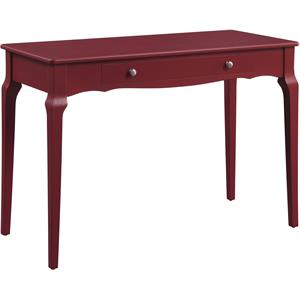 bowery hill contemporary wood console table in red finish