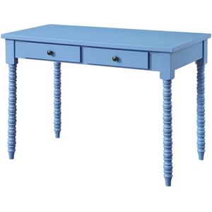 bowery hill contemporary console table in blue finish