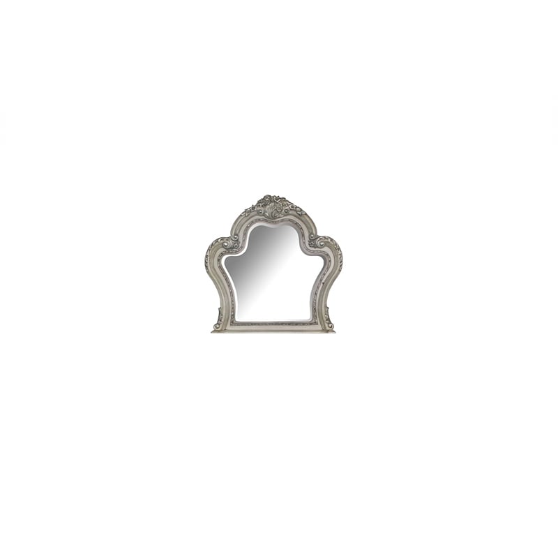 Bowery Hill Traditional Mirror in Vintage Bone White