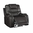 Bowery Hill Contemporary Recliner in Magnetite Faux Leather