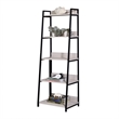 Bowery Hill Contemporary Bookshelf in Natural and Black