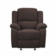 Bowery Hill Contemporary Glide Recliner in Brown Chenille