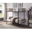 Bowery Hill Contemporary Twin/Twin Bunk Bed in Sandy Gray