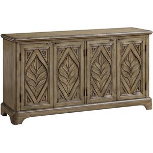 Bowery Hill Transitional Wood Console Table in Oak Finish