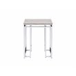 Bowery Hill Contemporary Wood End Table in Natural Oak & Chrome