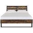 Bowery Hill Modern Eastern King Bed in Oak & Black Finish