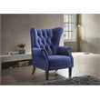 Bowery Hill Modern Accent Chair in Navy Blue Velvet