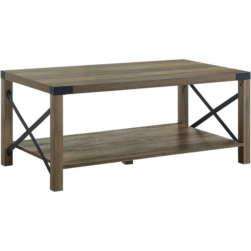 Bowery Hill Rustic Coffee Table in Rustic Oak Finish