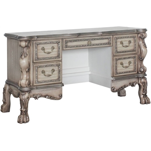 Bowery Hill Contemporary Vanity Desk in Vintage Bone White