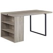 Bowery Hill Contemporary Dining Table in Gray Oak & Black Finish