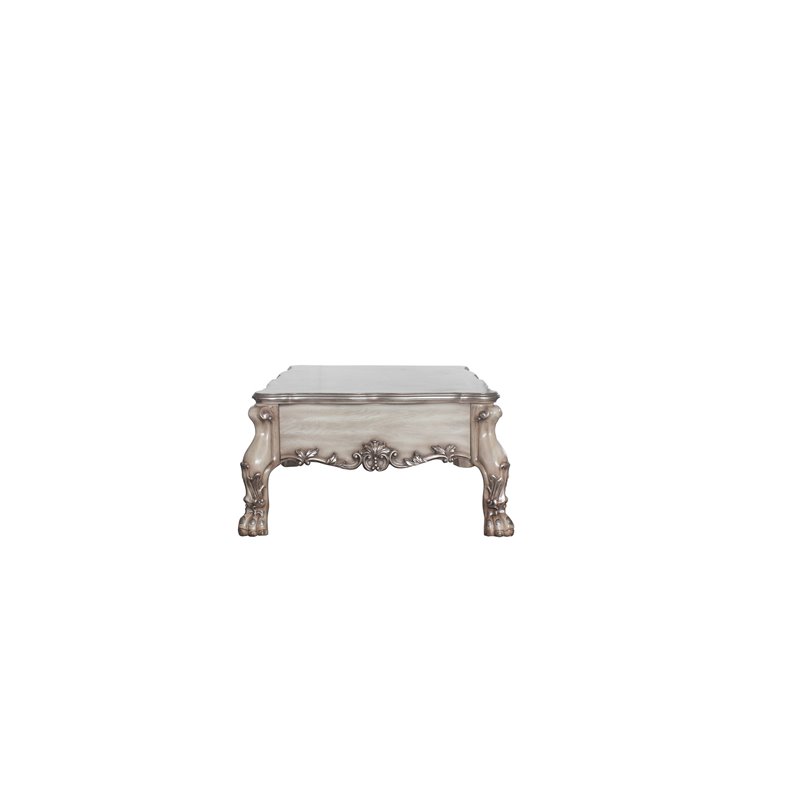 Bowery Hill Modern Wood Coffee Table in Vintage Bone White