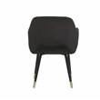 Bowery Hill Contemporary Accent Chair in Black Velvet & Gold