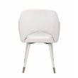 Bowery Hill Contemporary Accent Chair in Cream Velvet & Gold