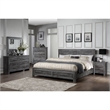 Bowery Hill Farmhouse Wood Eastern King Bed in Rustic Gray Oak