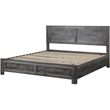 Bowery Hill Farmhouse Wood Eastern King Bed in Rustic Gray Oak