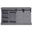 Bowery Hill Modern TV Stand with Fireplace in Gray Oak