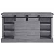 Bowery Hill Modern TV Stand with Fireplace in Gray Oak