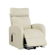 Bowery Hill Contemporary Recliner with Power Lift in Beige PU