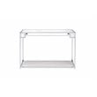 Bowery Hill Contemporary Console Table in Mirrored and Chrome