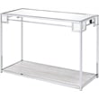 Bowery Hill Contemporary Console Table in Mirrored and Chrome