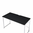 Bowery Hill Contemporary Vanity Desk in Black & Chrome Finish
