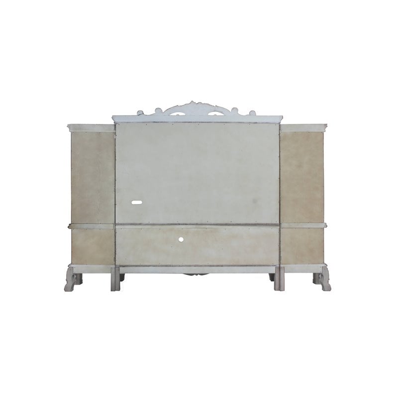 Bowery Hill Modern Entertainment Center in Vintage Bone White